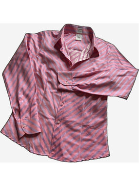 Craig Taylor Mia Fit Shirt Womens Egyptian Cotton Pink Purple Stripe Officecore